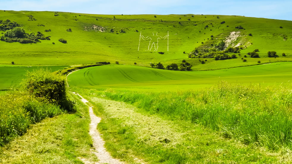 Best free days out in Sussex - Long Man in Wilmington